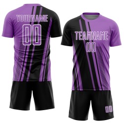 Maillot de sport violet taille M, lignes personnalisées, sublimation, football, noir et blanc Maillot de sport violet taille M, lignes personnalisées, sublimation, football, noir et blanc