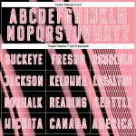 Maillot de football personnalisé à sublimation, noir et blanc, rose moyen Maillot de football personnalisé à sublimation, noir et blanc, rose moyen