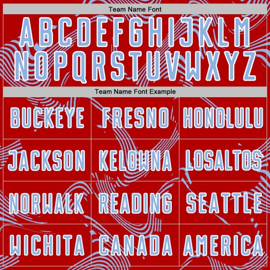 Maillot de football Curve Sublimation bleu clair-blanc, lignes rouges, uniforme de sport personnalisé