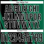 Maillot de football personnalisé par sublimation Uniform Lines Kelly noir-blanc vert Sports Maillot de football personnalisé par sublimation Uniform Lines Kelly noir-blanc vert Sports