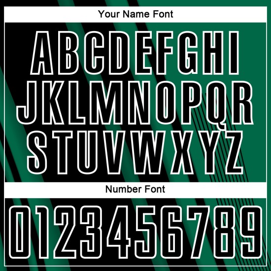 Maillot de football personnalisé par sublimation Uniform Lines Kelly noir-blanc vert Sports Maillot de football personnalisé par sublimation Uniform Lines Kelly noir-blanc vert Sports