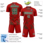 Maillot de football vert et blanc, rouge, sublimation, Sports Curve Kelly Lines, personnalisé Maillot de football vert et blanc, rouge, sublimation, Sports Curve Kelly Lines, personnalisé