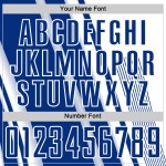 Maillot de sport de football à sublimation, lignes blanches uniformes, personnalisé, royal Maillot de sport de football à sublimation, lignes blanches uniformes, personnalisé, royal