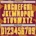 Maillot de football sportif Crimson Custom Lines Curve Uniform Sublimation Or-Blanc Maillot de football sportif Crimson Custom Lines Curve Uniform Sublimation Or-Blanc