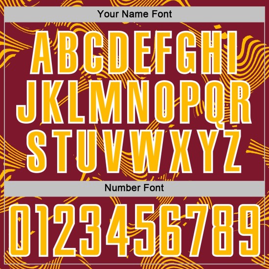 Maillot de football sportif Crimson Custom Lines Curve Uniform Sublimation Or-Blanc Maillot de football sportif Crimson Custom Lines Curve Uniform Sublimation Or-Blanc