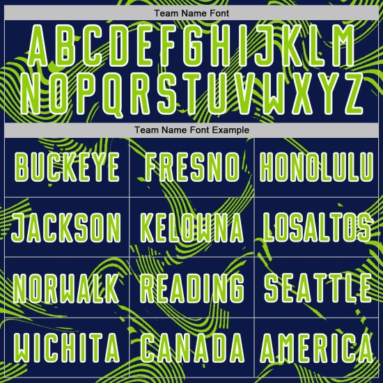 Maillot de sport Navy Lines Sublimation personnalisé Neon Curve Vert-Blanc Uniforme de football Maillot de sport Navy Lines Sublimation personnalisé Neon Curve Vert-Blanc Uniforme de football