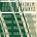 Maillot de football de sport, uniforme, lignes de sublimation crème, personnalisé, vert et blanc