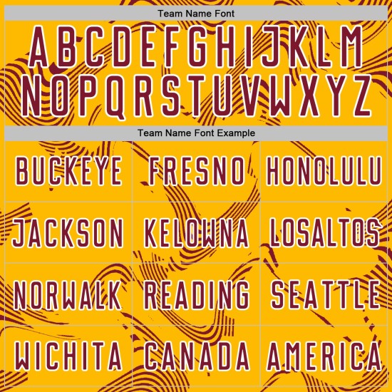 Maillot de sport de football personnalisé à lignes dorées et sublimées blanc cramoisi