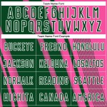 Maillot de football à lignes vert-blanc rose, uniforme personnalisé par sublimation