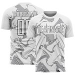 Maillot de sport gris Steel Curve personnalisé par sublimation, uniforme blanc de football Maillot de sport gris Steel Curve personnalisé par sublimation, uniforme blanc de football